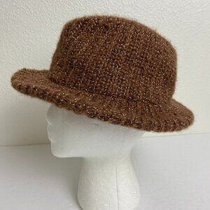 Vintage Knitting Fedora Hat Made in Italy